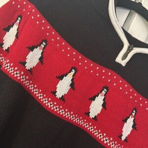 Christopher & Banks XL Women’s Christmas Sweater collared  with zipper